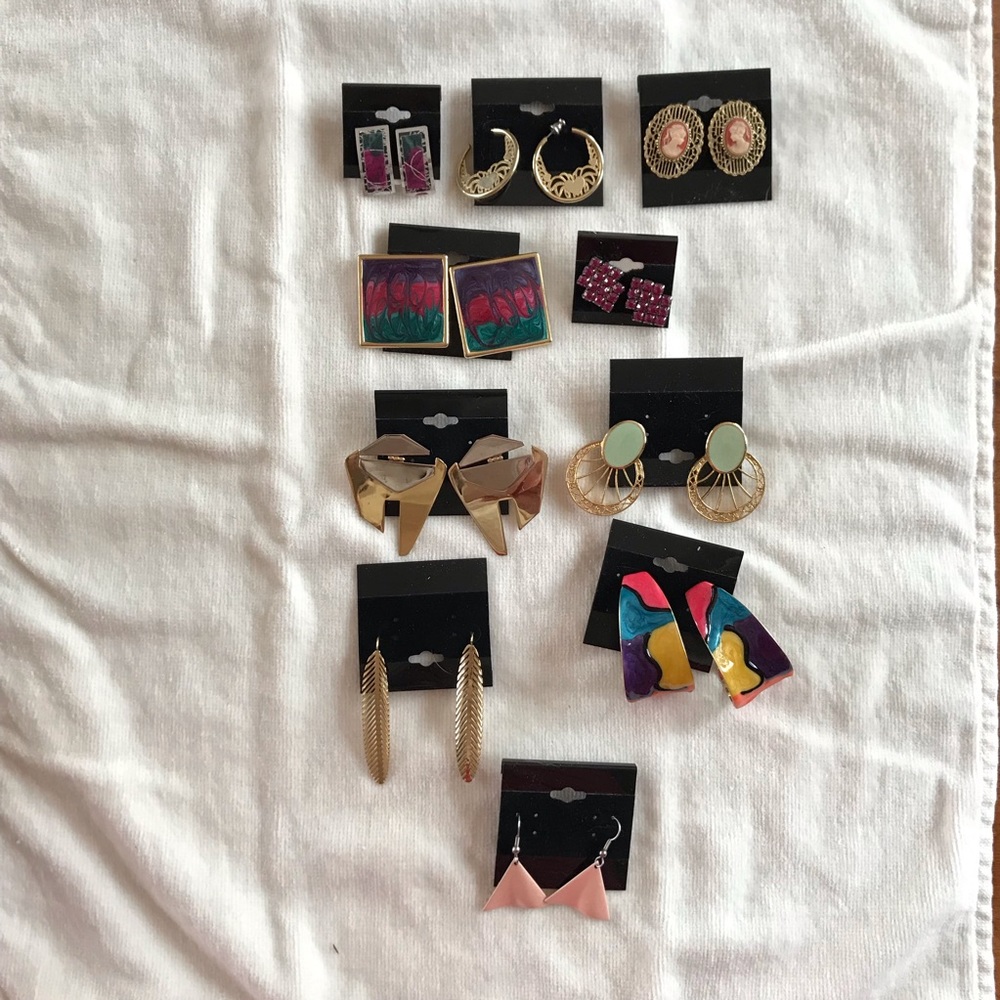 Lot of 10 pierced earrings